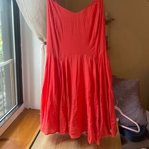 Orange dress with flower straps